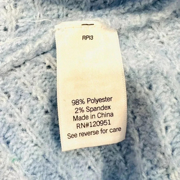 NWT SO GOODS FOR LIFE Juniors Long Sleeve Vneck Collar Pullover Blue Sweater XXL - Picture 11 of 12